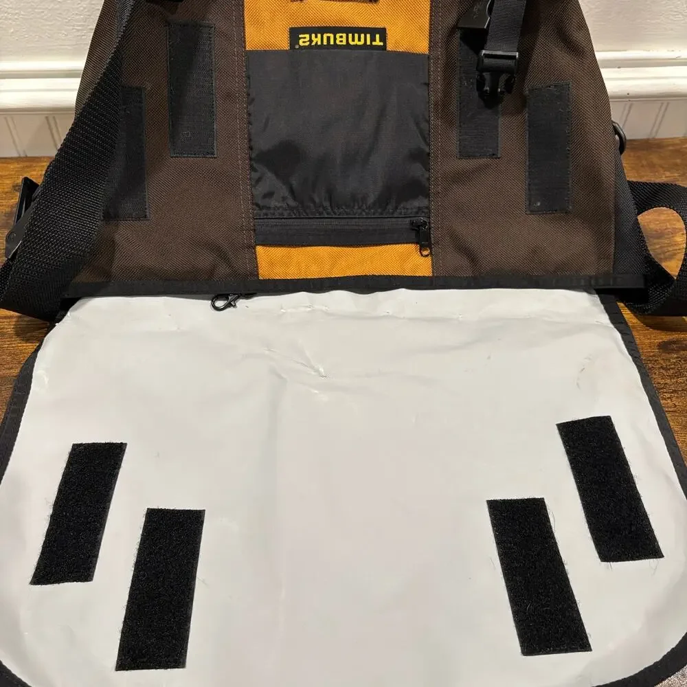 Timbuk2 Classic Laptop Messenger Bag Tri-Color Medium Brown Mustard Yellow